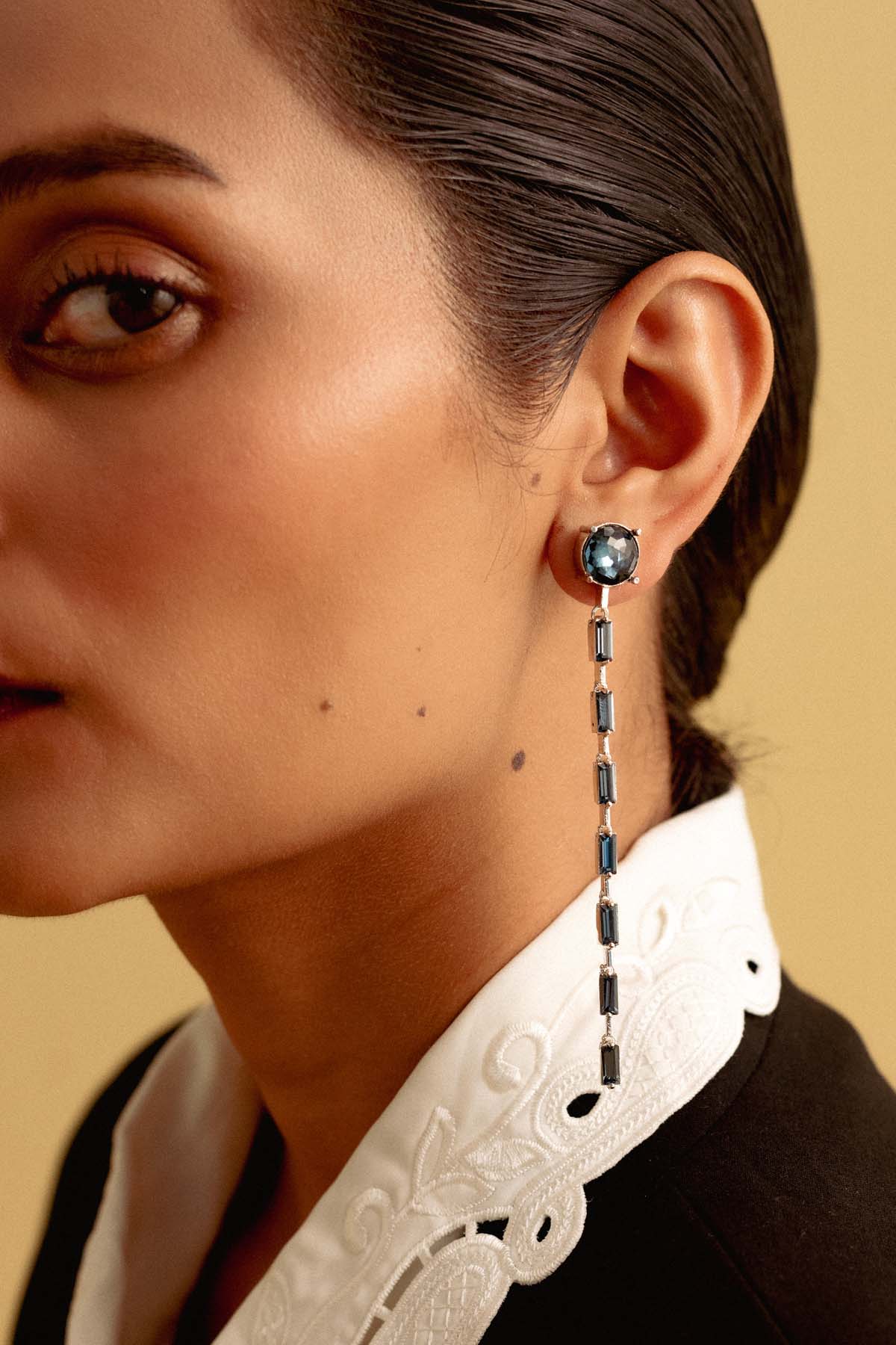 Buy Blue Swarovski Crystal Earrings For Women Online at ScrollnShops